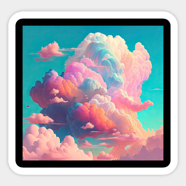 Pastel Clouds Sticker by The WYLD Tribe